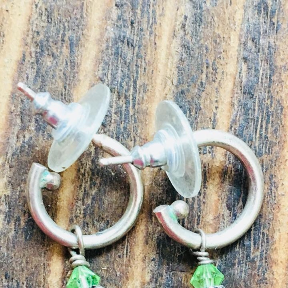 Emerald & Ruby Drop Earrings - image 3